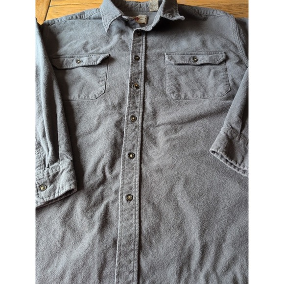 Field N Forest Flannel Shirt Men 3XL Gray Heavyweight Lumberjack 100% Cotton EUC - Picture 2 of 6